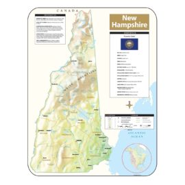 New Hampshire Shaded Relief Map