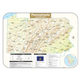 Pennsylvania Shaded Relief Map