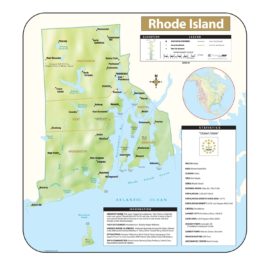 Rhode Island Shaded Relief Map