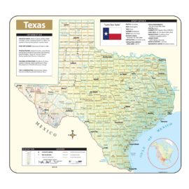 Texas Shaded Relief Map