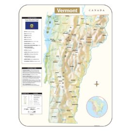 Vermont Shaded Relief Map