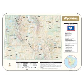 Wyoming Shaded Relief Map