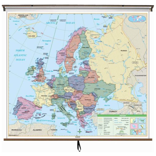 Europe Essential Wall Map