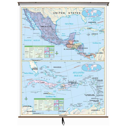 Central America Essential Wall Map