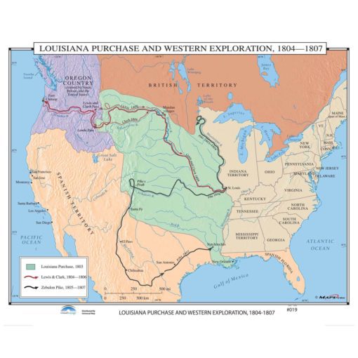 Louisiana Purchase and Western Exploration Routes 1804-1807