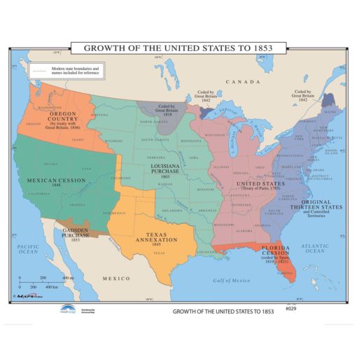 Growth of The United States in 1853