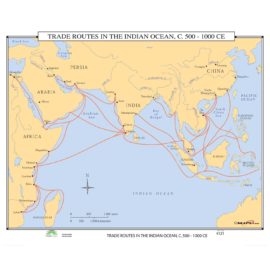Trade Routes in the Indian Ocean c 500 - 1000ce