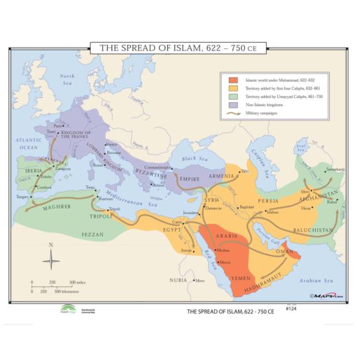The Spread of Islam c 622 - 750ce