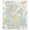 Denver & Boulder Co Wall Map with Grid and ZIP Codes
