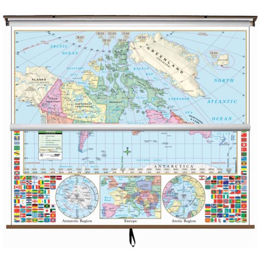 Canada/World Primary Wall Map Set