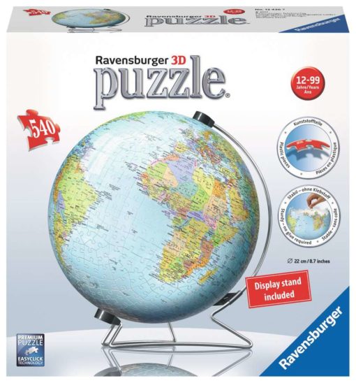 Earth Political 3D World Globe Puzzle