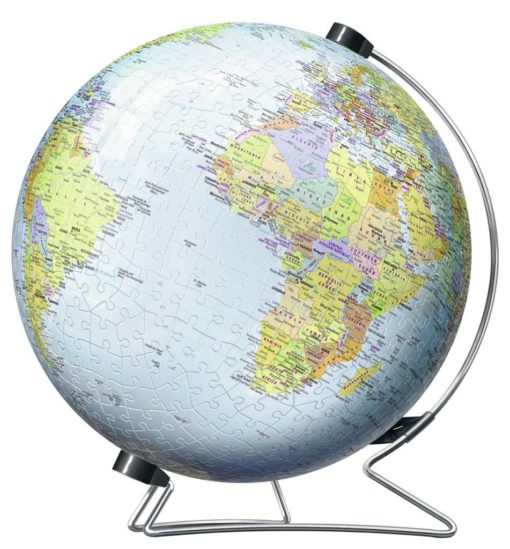 Earth Political 3D World Globe Puzzle w/Stand