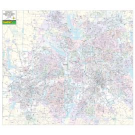 Dallas-Fort Worth TX Major Thoroughfares Wall Map