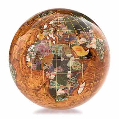Copper Opalite Paperweight Globe