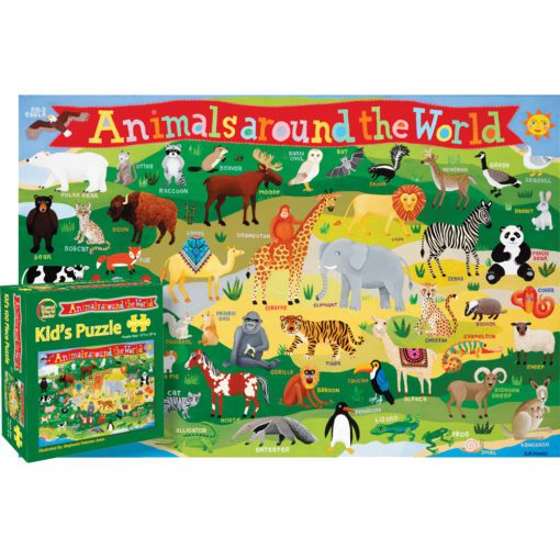 Animals Around the World Puzzle & Box
