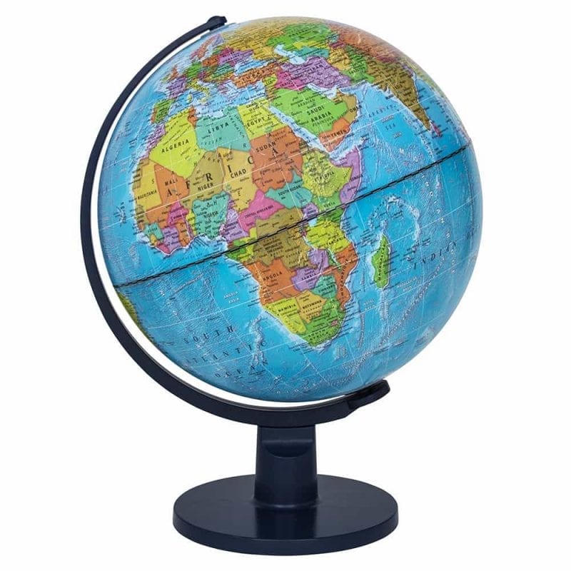Yellow and Gold, Office Desktop Decoration 5.9-inch Home Office Desktop World Globe with Stand Spinning Rotating Globe for Kids Geography Educational Tool Galapara World Globe 
