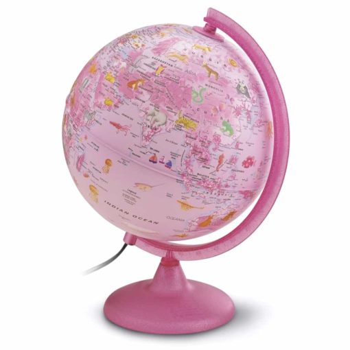 Safari Explorer Animals Globe (pink)