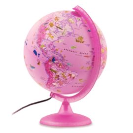 Safari Explorer Animals Globe (pink) Back View