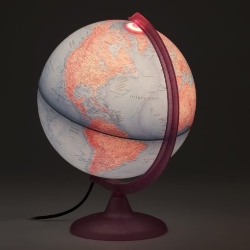 Pink Continental Globe Back View