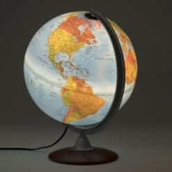 Tactile Raised Relief Globe Illuminated Back View