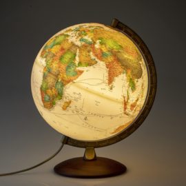 Athens Globe Illuminated Side View