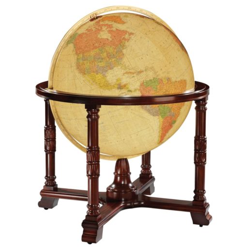 Diplomat Globe Antique Illuminated View