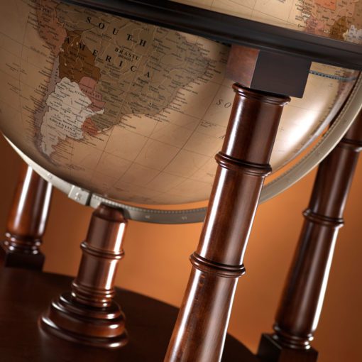 Mercator Floor Globe Close up View