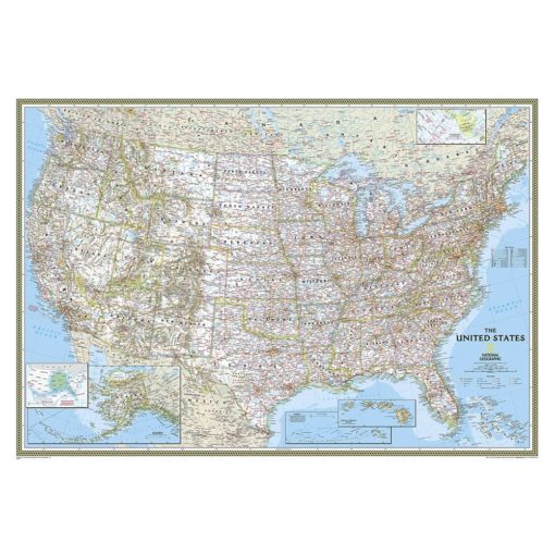 National Geographic United States Classic Mural Map